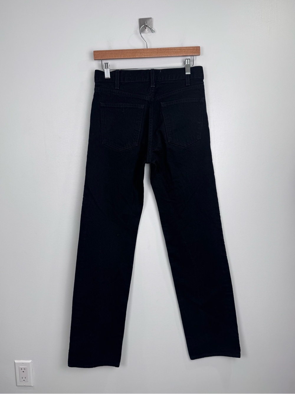 Nili Lotan Women Smith Straight Leg Black Jean Size 25 - Picture 2 of 8
